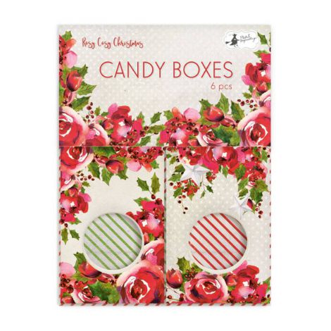Zestaw pudełek na łakocie Rosy Cosy Christmas, 6szt. - 2